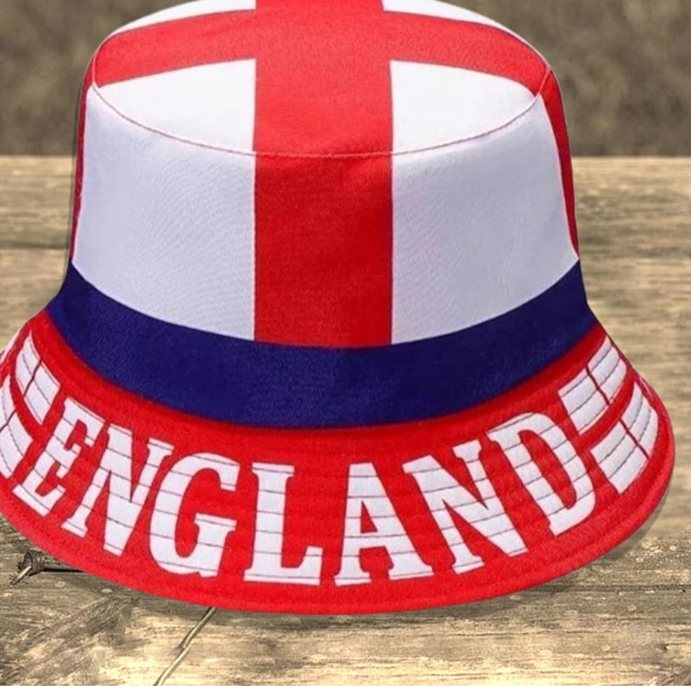 Reversible England Flag Bucket Hat (Free Shipping)