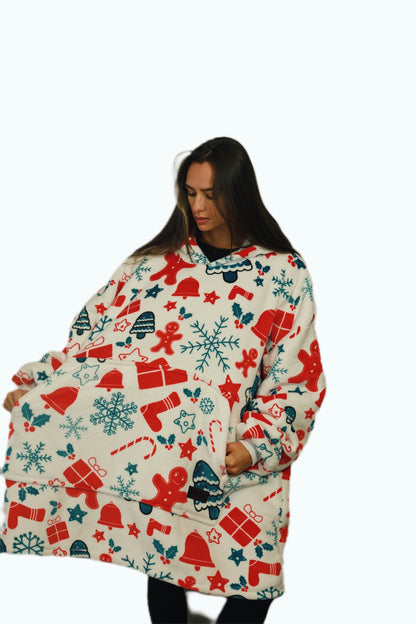 Adult/Youth Christmas Hoodie Blanket