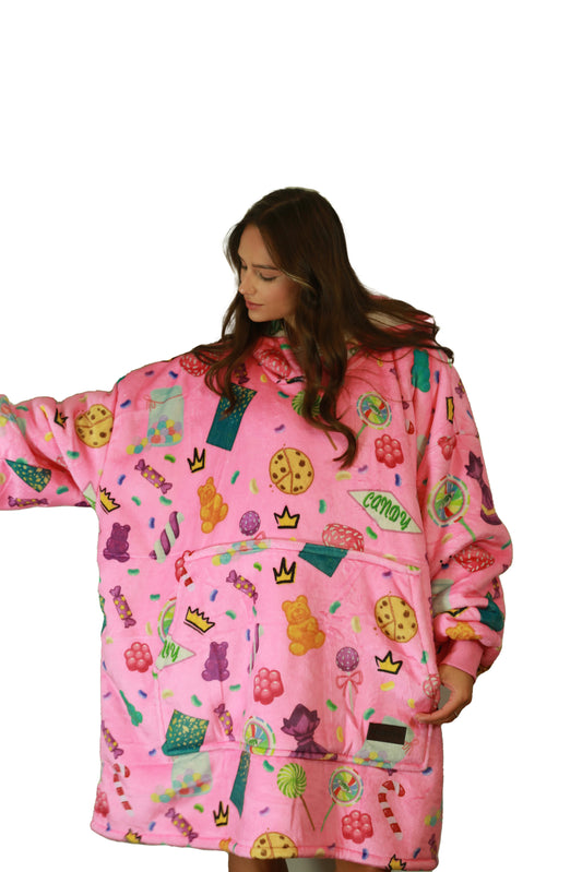 Adult/Youth Candy Hoodie Blanket & Socks