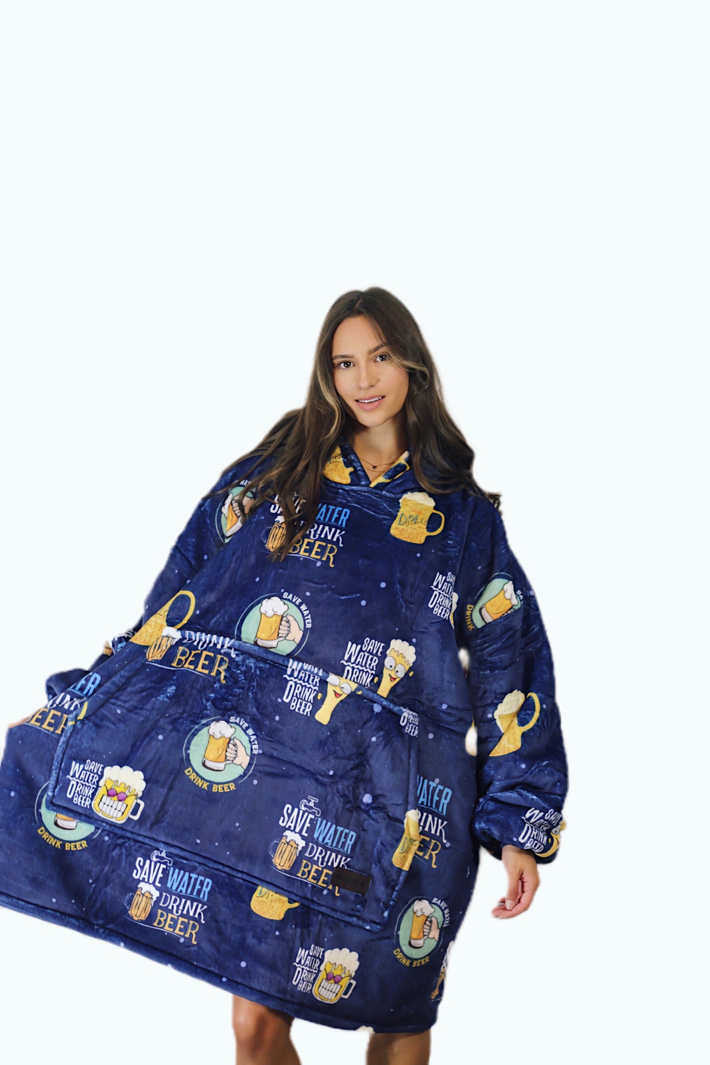 Adult Beer Hoodie Blanket & Socks