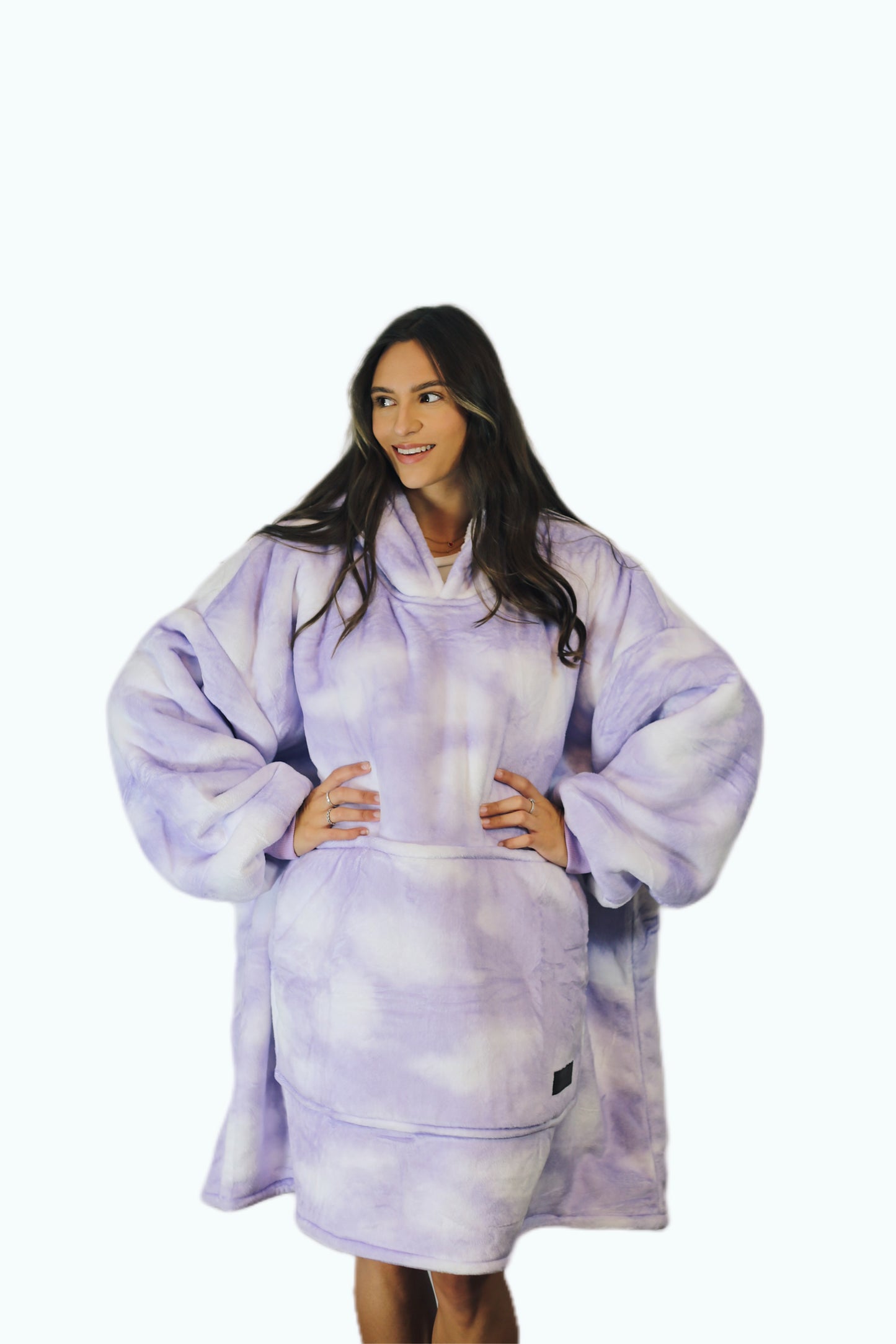 Adult/Youth Purple Cloud Hoodie Blanket & Socks