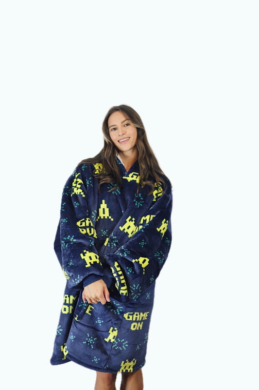 Adult/Youth Game Over Hoodie Blanket & Socks