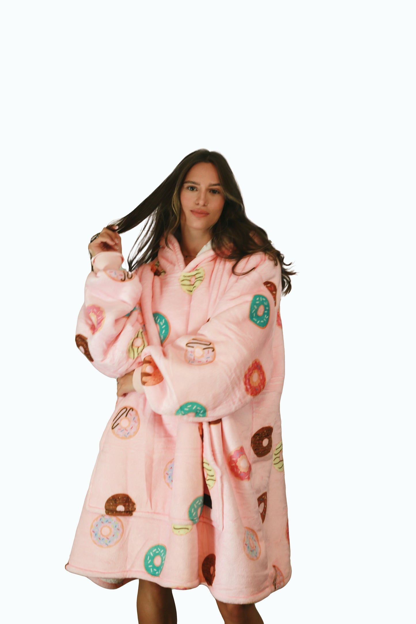 Adult/Youth Donuts Hoodie Blanket & Socks