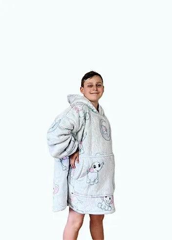 Adult/Youth Elephant Hoodie Blanket & Socks