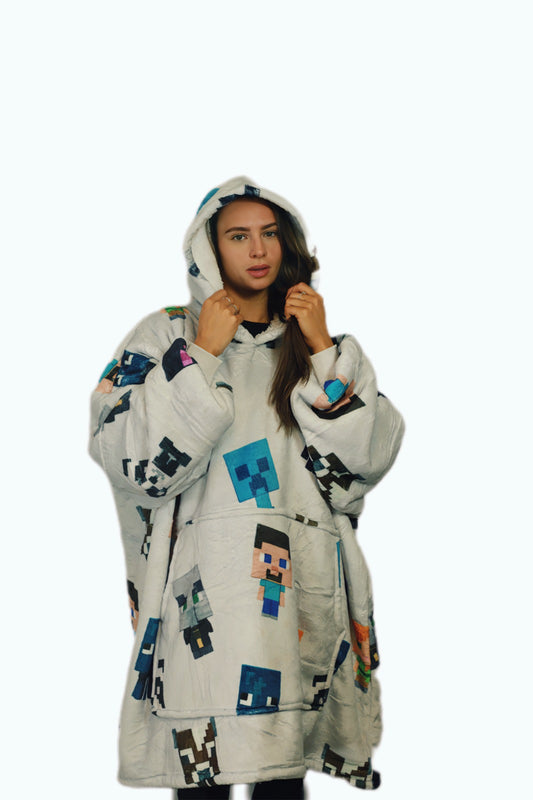 Adult/Youth Minecraft Hoodie Blanket