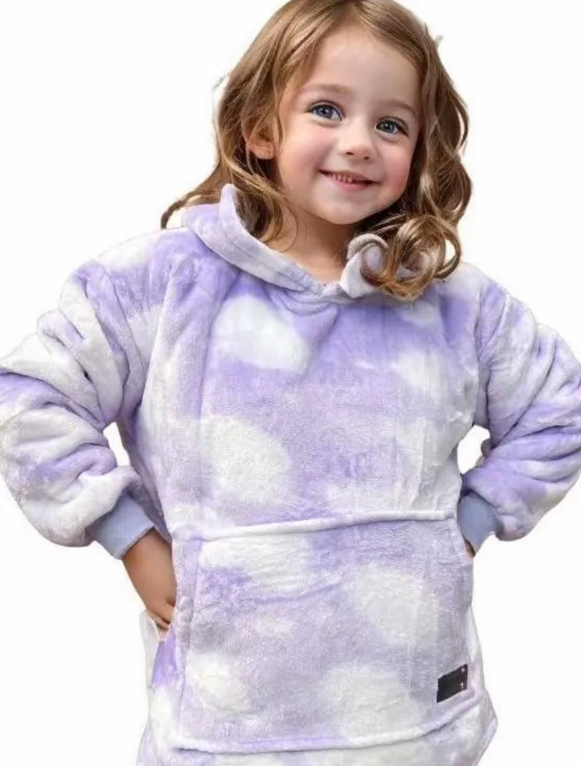 Adult/Youth Purple Cloud Hoodie Blanket & Socks