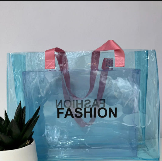 Reusable PVC Tote Bag – Waterproof Summer Beach & Shopping Bag