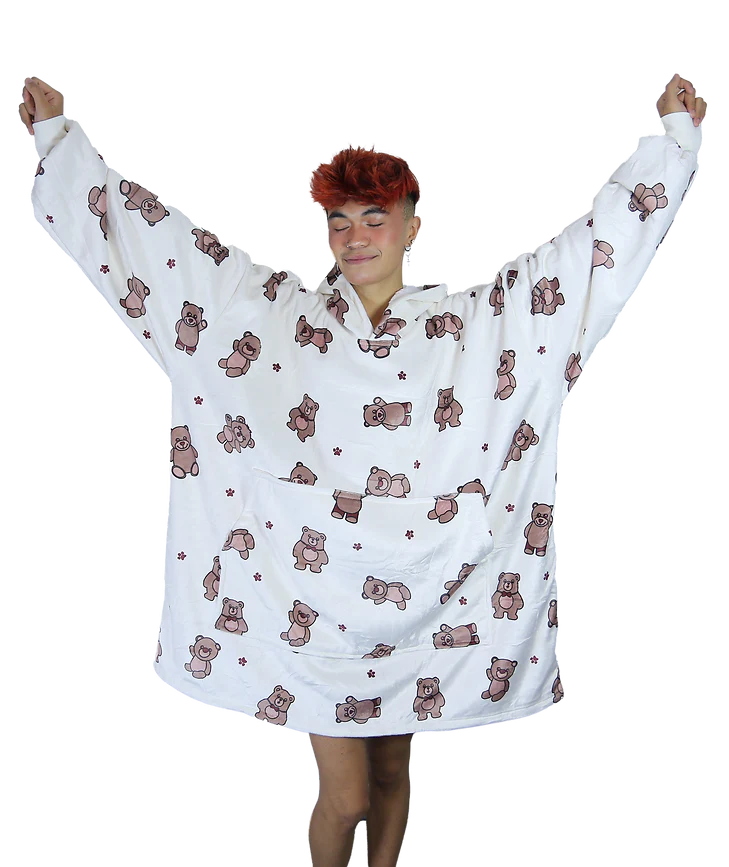 Adult/Youth Teddy Bear Hoodie Blanket